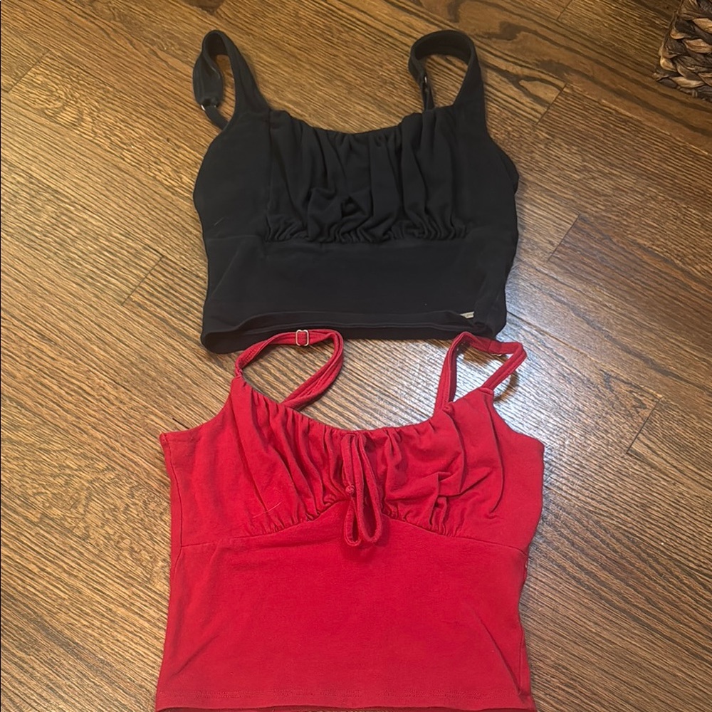 Stylish Black and Red Women's Tops